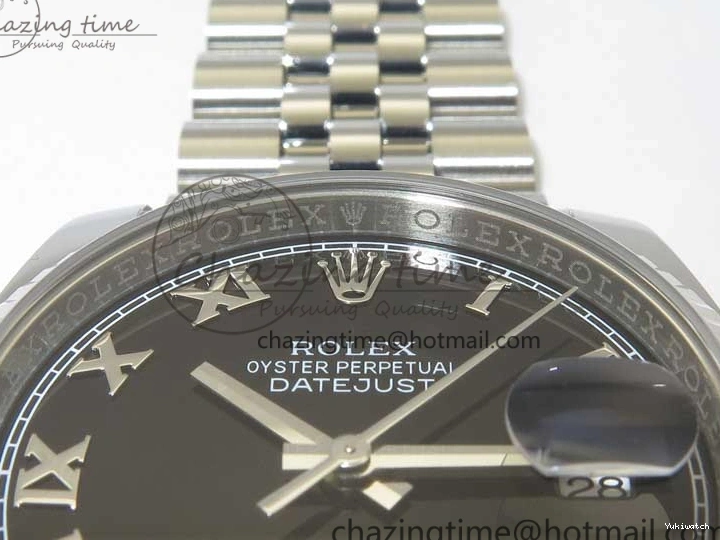 Dial Bracelet Markers Edition SH3135 116234 Roman on Black DateJust SS Jubilee 1:1 36 904L Steel Best ARF V3 0117